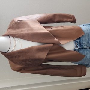 Bagatelle faux leather, cognac color jacket.